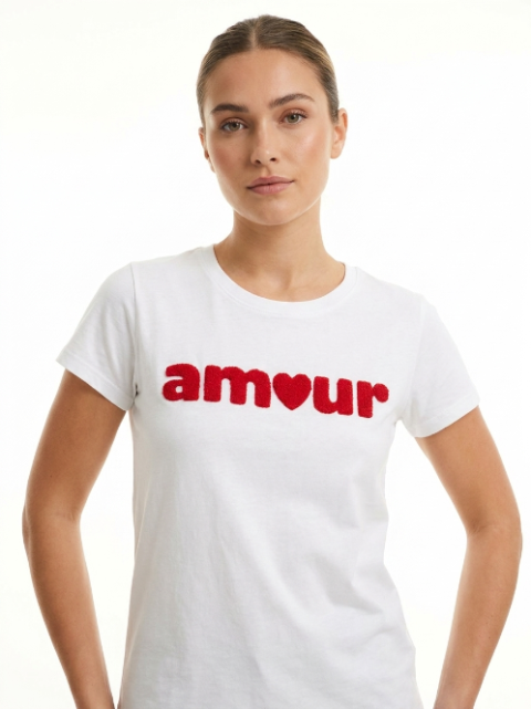 T-shirt "Amour" à Message