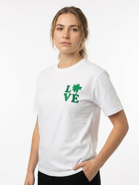 T-shirt "LOVE" avec Broderie Palmier