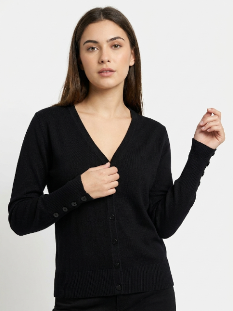 Gilet à Col V avec Poignets Boutonnés